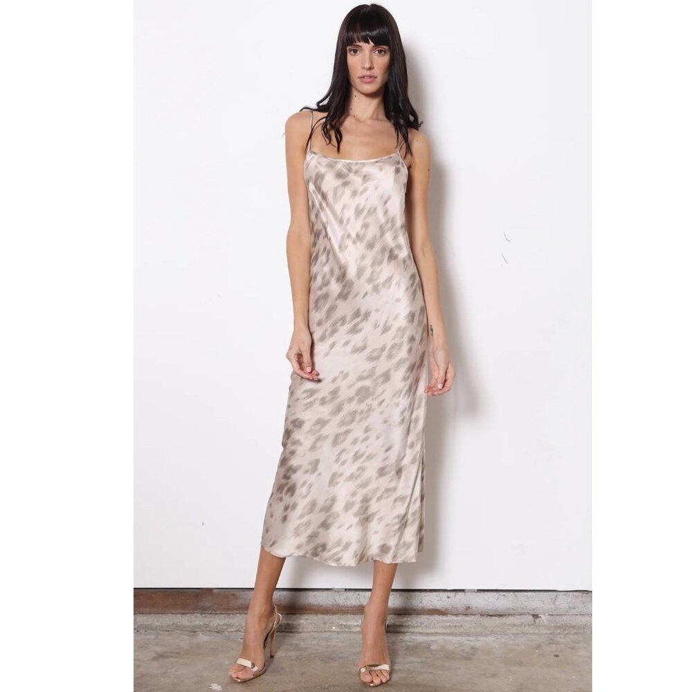 Hark + Hammer Midi Slip dress in Nude Kitty